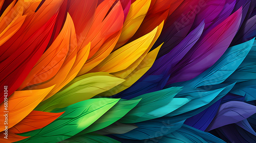 abstract background with colored feathers © Sergyi