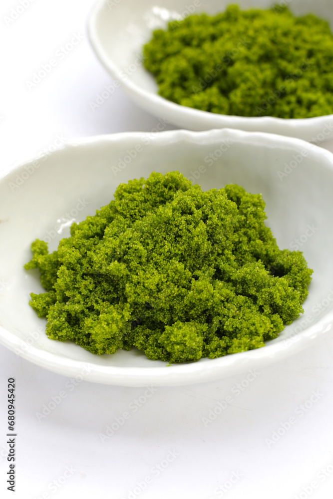 Wolffia globosa or swamp algae, water meal Wolffia globosa or swamp algae, water meal