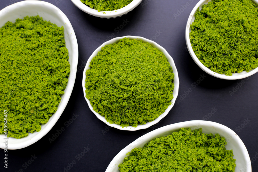 Wolffia globosa or swamp algae, water meal Wolffia globosa or swamp algae, water meal