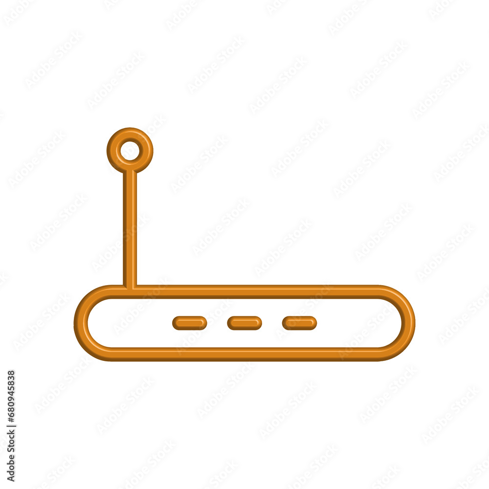 Wifi router icon. Collection of vector symbol in trendy 3D style on white background. Wifi router icon. Collection of vector symbol in trendy 3D style on white background.