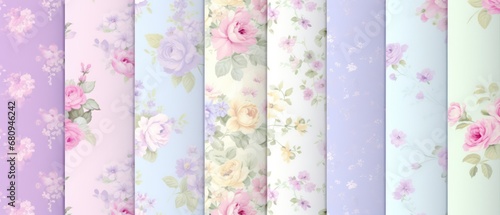 seamless pastel shabby chic pattern, frandom floral for fabric textile © Klay