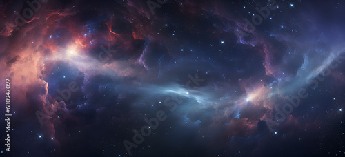 Universe Panorama of Sparkling Milky Way Galaxy with Space Dust and Stars Perfect for Science