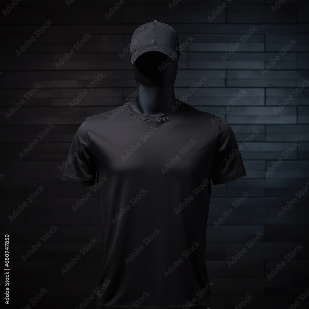 Mannequin wearing a blank tshirt for mockup