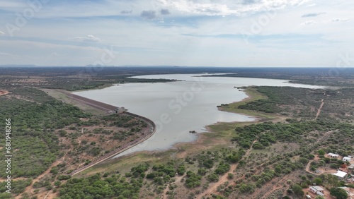 Bokaa dam aerial view, Botswana, Africa © Bashi