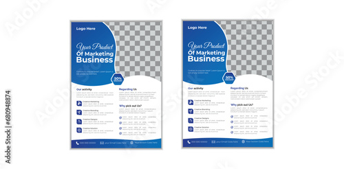 Brochure template flyer design vector background