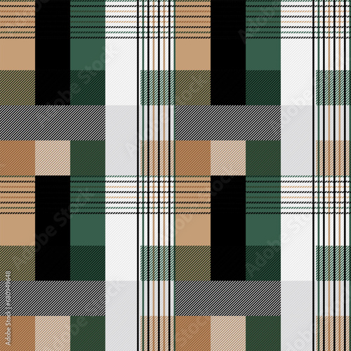 Abstract Lumberjack plaid seamless pattern with modern pattern, for dress, shirt, tablecloth, or other modern Easter holiday print.