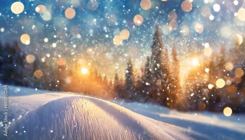 Enchanting Winter Glow: Illumination and Snow Wonderland