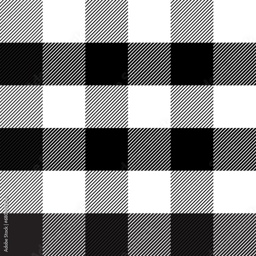 Black and White Striped Plaid Tartan Seamless Pattern, Buffalo Check Scottish Vector Pixel for wallpaper,wrapping paper,textile, scarf, blanket, other modern spring summer autumn winter fabric print