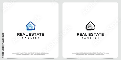 Minimalist elegant home design logo