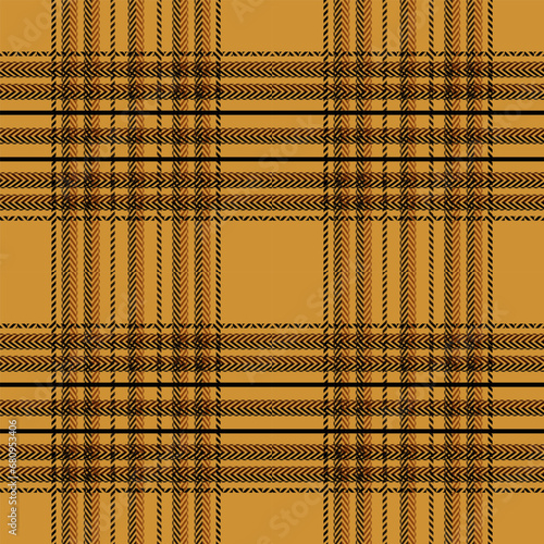 Abstract check plaid pattern in Orange. Seamless herringbone tartan fabric print. Natural nude fabric and textile