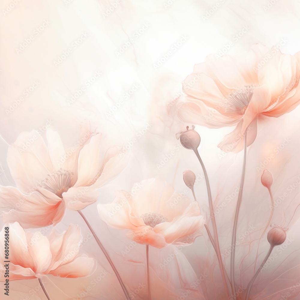 empty space flowers romantic soft mood for background, AIGENERATED empty space flowers romantic soft mood for background, AIGENERATED