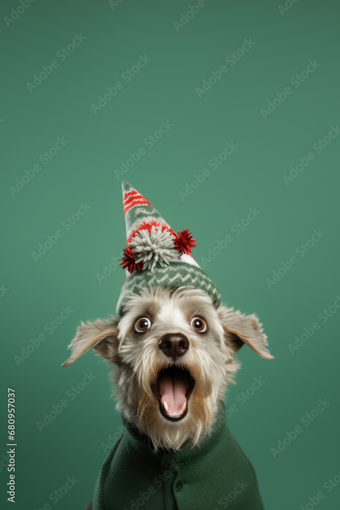 Joyeux Toutou : Un Chien Habillé pour les Fêtes de Fin d'Année en Mode Surprise