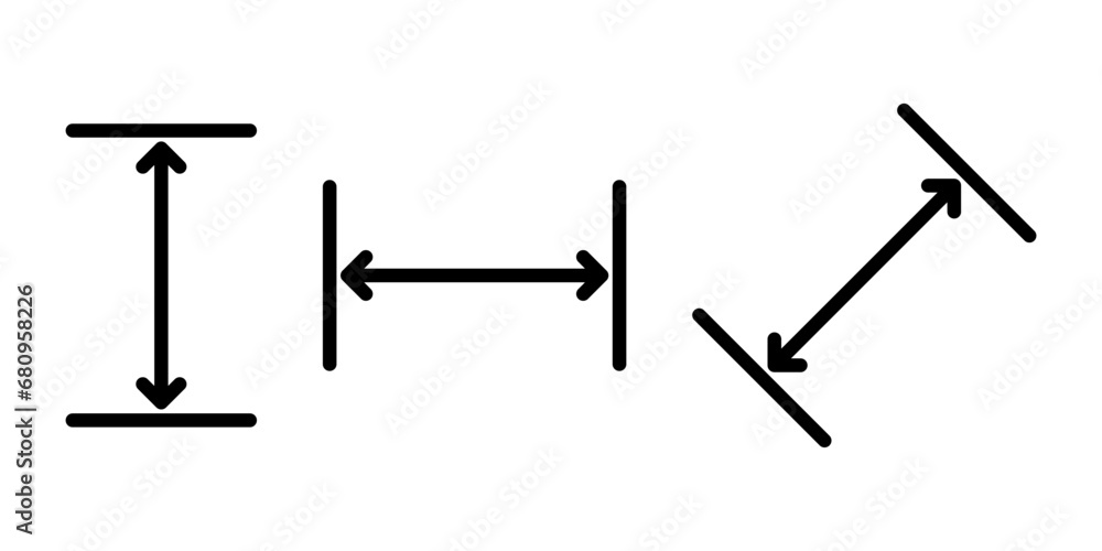Area icon set simple design Area icon set simple design