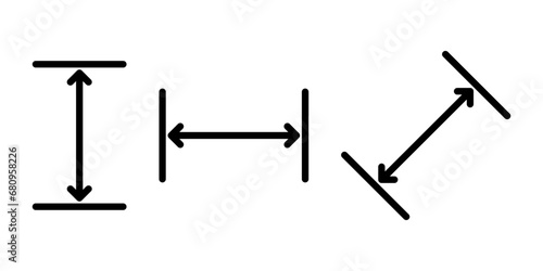 Area icon set simple design