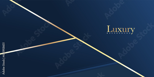 Luxury blue background with golden details