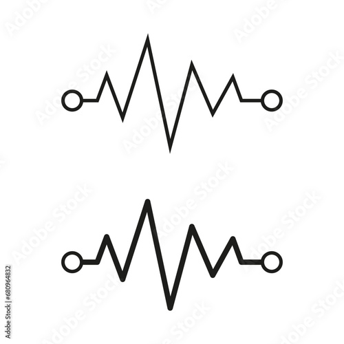 Current electric waves. Vector illustration. EPS 10. photo