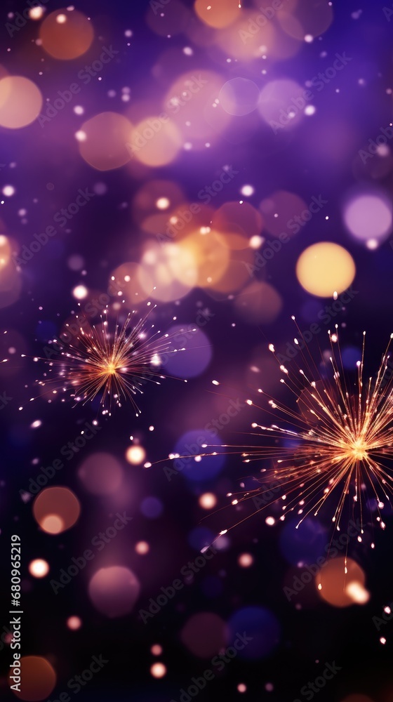 Verde with deep purple Boomerangs and Bokeh. Generative Ai. Verde with deep purple Boomerangs and Bokeh. Generative Ai.