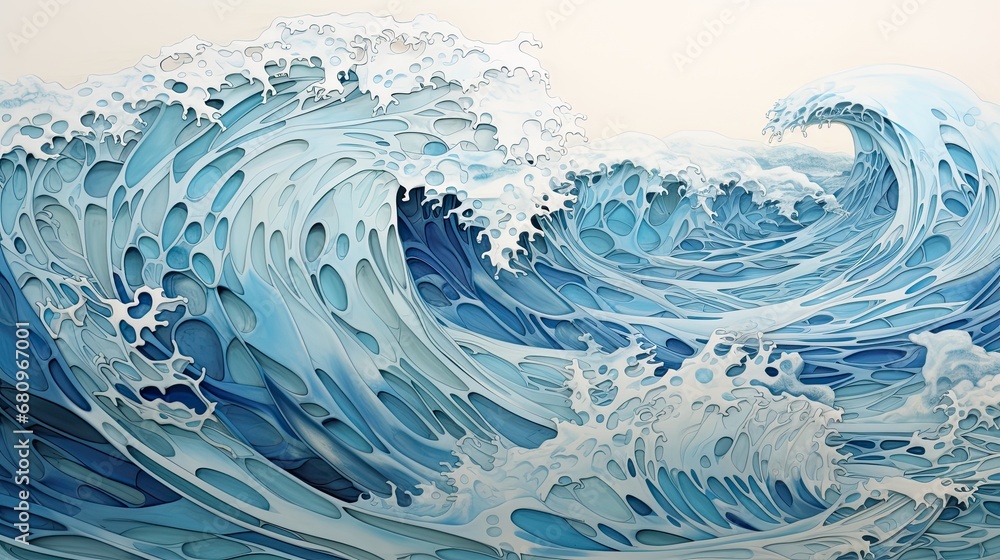 Ocean Water Waves Illustration Ocean Water Waves Illustration