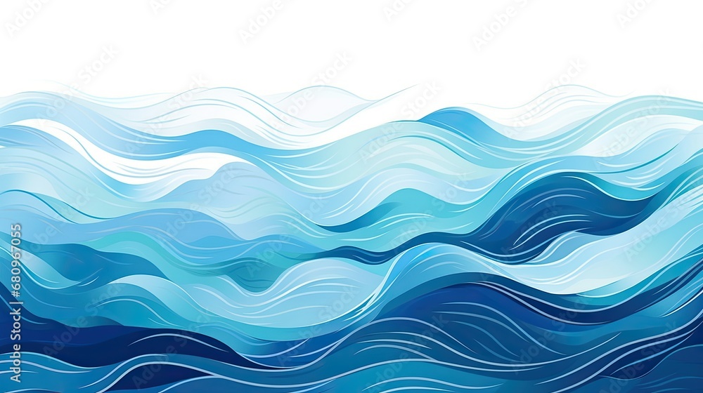 Ocean Water Waves Illustration Ocean Water Waves Illustration
