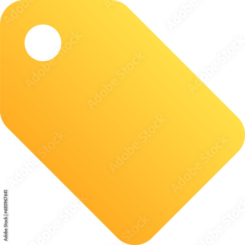 Orange Gradient Tag Icon photo