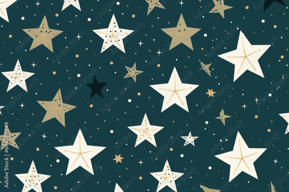 Illustration-style star-shaped pattern on a Christmas-themed background. Illustration-style star-shaped pattern on a Christmas-themed background.