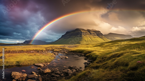 Landscape with a rainbow.