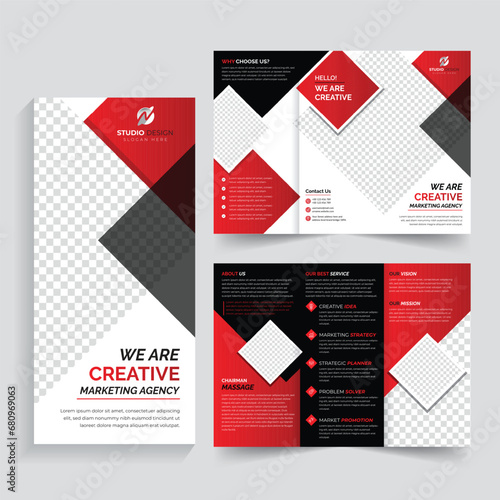 Business Marketing Tri fold brochure design, corporate Business tri fold brochure Template Design.