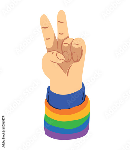 pride lgbtq hand illustration