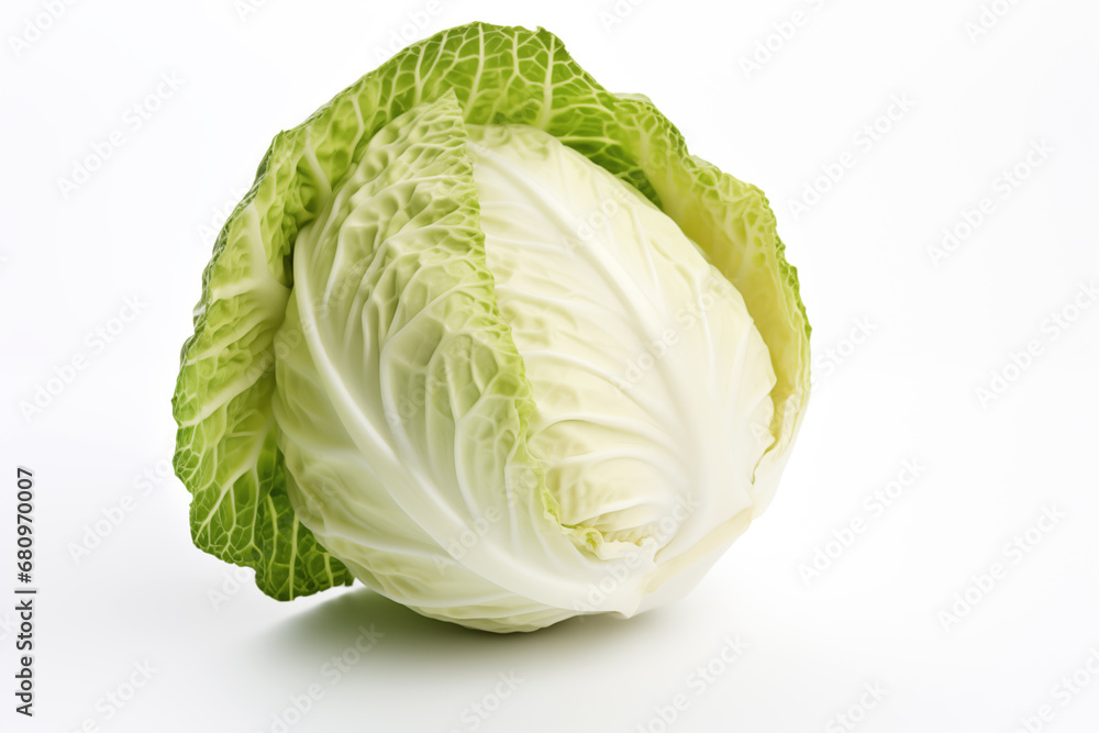 Fototapeta premium White cabbage on a white background