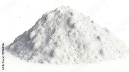 Pile of snow isolated on transparent or white background, png photo