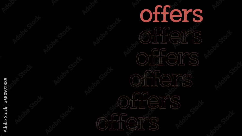 OFFER animation with alpha channel OFFER animation with alpha channel