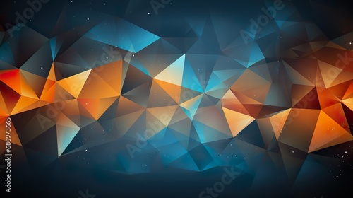 A vibrant and colorful abstract background composed of various sized triangles.