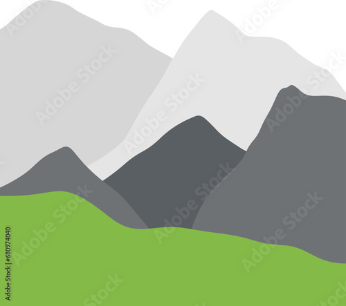 Rocky mountain illustration