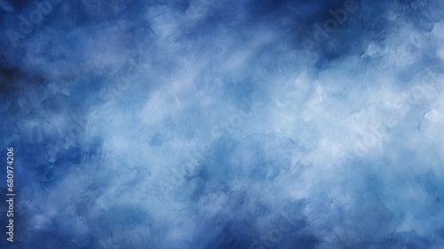 Abstract watercolor paint background dark blue color grunge texture for background