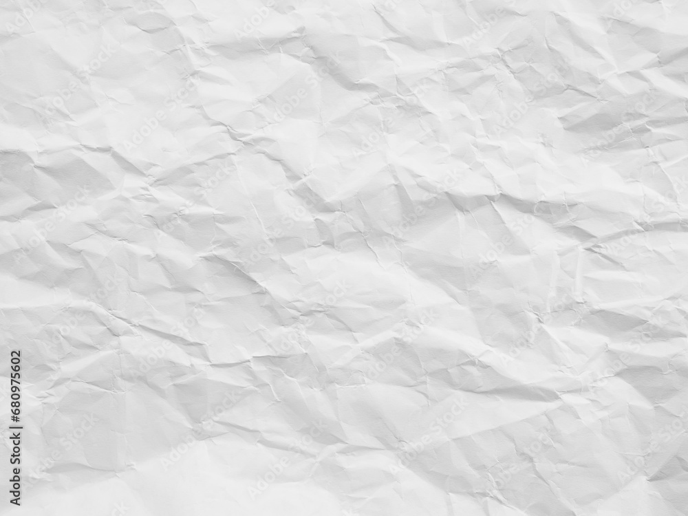 Naklejka premium Paper Background White Old Vintage Wrinkled Letter Grey Retro Parchment Card Tex Sheet Craft kraft Carton Rough Fine Pattern Book Art Cardboard Frame Newspaper Canvas Wallpaper Wall Backdrop Crumpled.