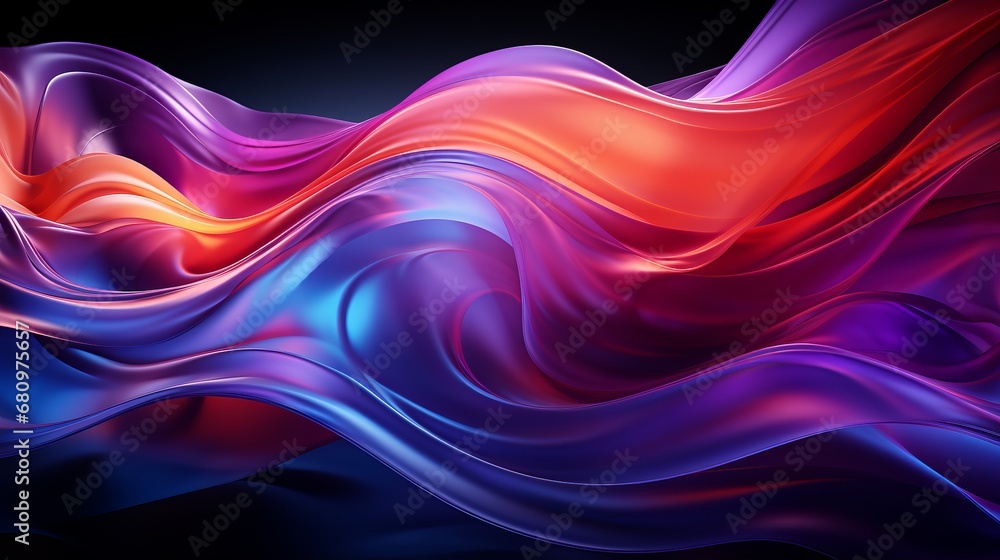Abstract backdrop featuring vibrant neon liquid line Abstract backdrop featuring vibrant neon liquid line