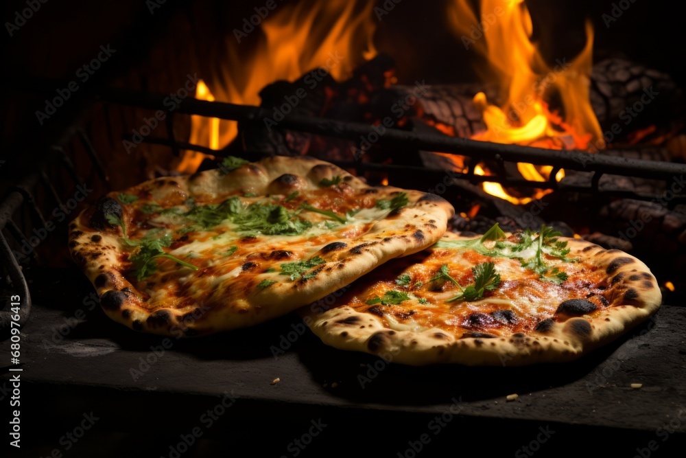 Indian tandoori naan flat bread Indian tandoori naan flat bread