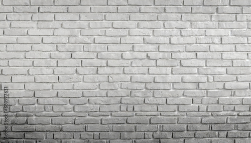 panorama of modern white brick wall texture for background