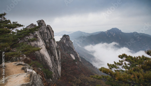 hiking from moisture to cloud in gayasan national park south korea © Katherine