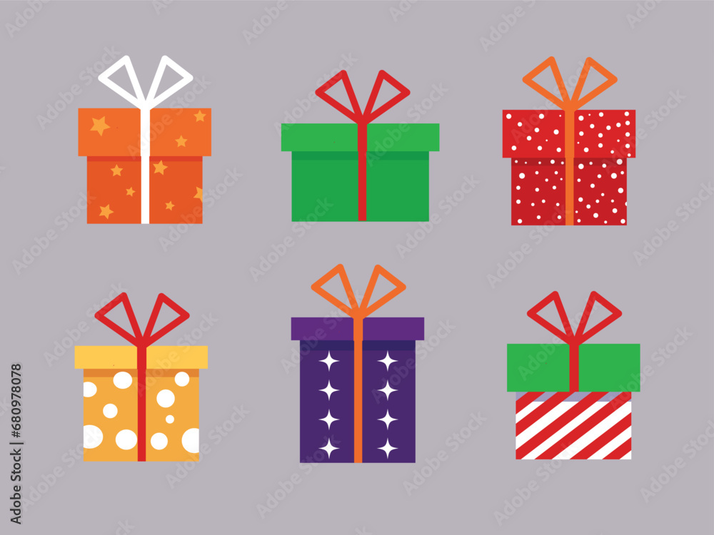 Set of gift boxes vector