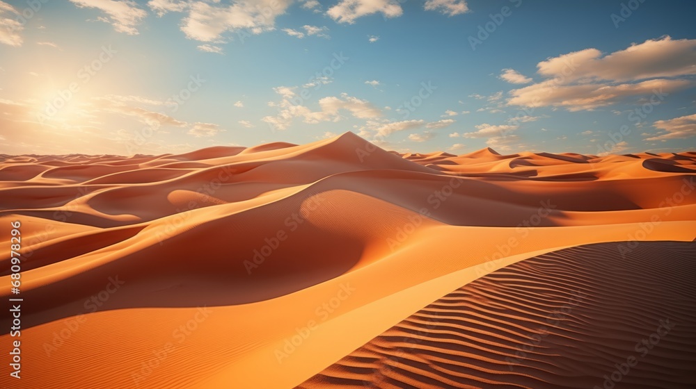 A stunning sand formation set in the harsh sunbaked