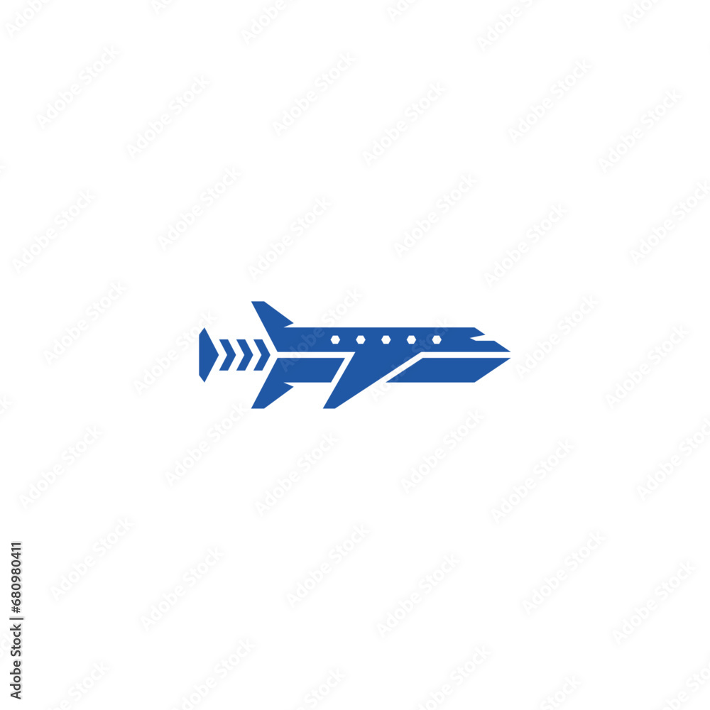 Sword airplane company logo design.