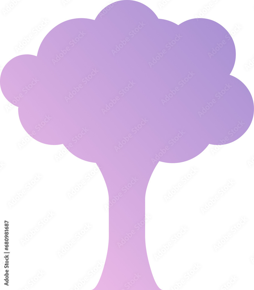 Violet Gradient Tree Icon
