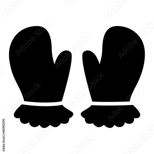 mittens glyph icon