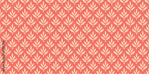 Simple luxury seamless pattern of flower leaves with flat plant pattern for wallpaper, fabric and background