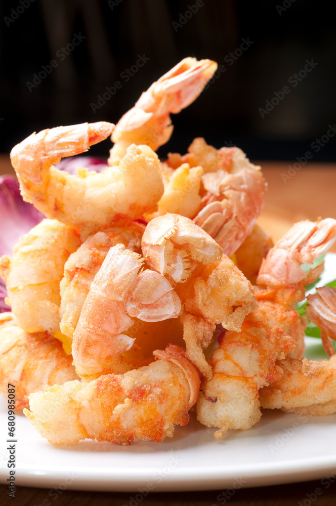 Langostinos en tempura Langostinos en tempura