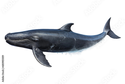 Atlantic Guardian Right Whale Alone on a transparent background photo