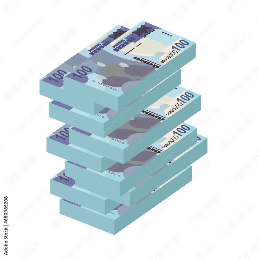 Pula Vector Illustration. Botswana money set bundle banknotes. Paper money 100 BWP. Flat style. Isolated on white background. Simple minimal design. Pula Vector Illustration. Botswana money set bundle banknotes. Paper money 100 BWP. Flat style. Isolated on white background. Simple minimal design.