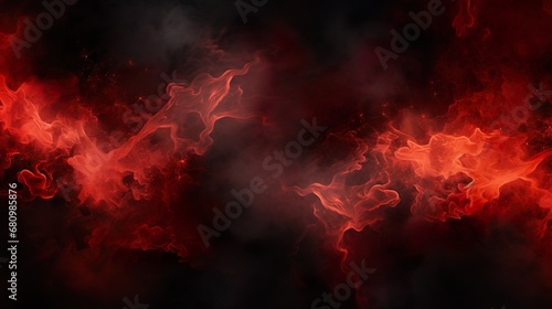Black and red smoky and fire sparks background. flame dust
