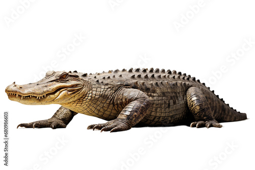 Philippine Crocodile Isolation on a transparent background